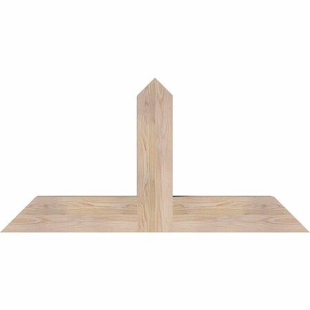 Ekena Millwork Portland Smooth Timber Gable Bracket, Douglas Fir, 48"W x 24"H x 5 1/2"D x 5 1/2"F, 12/12 Pitch GBW048X24X0606POR00SDF